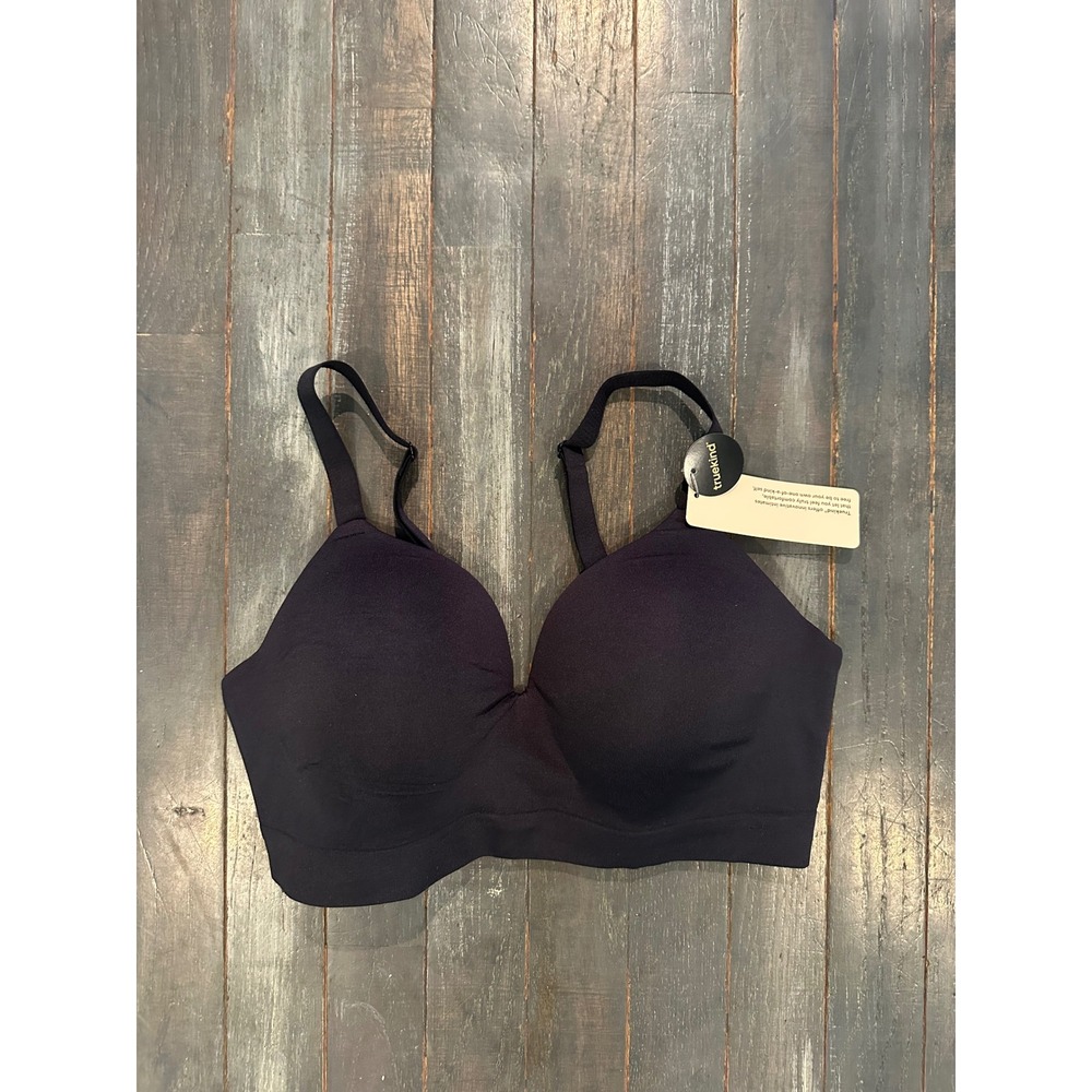 Truekind Supportive Wireless Shaper Bra Black Adjustable Straps